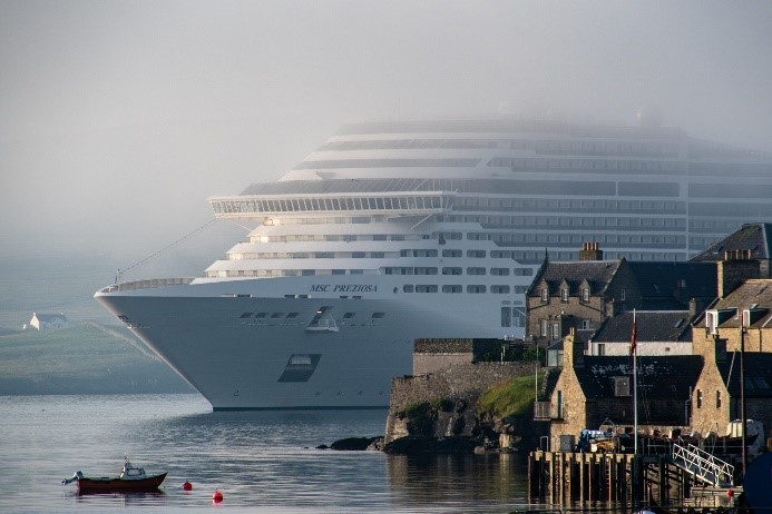 JOINT RUNNER-UP: MSC Preziosa in the Mist, by Ryan Leith