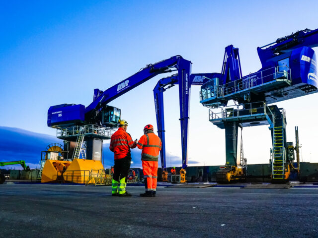 Electric cranes at ABP Ipswich