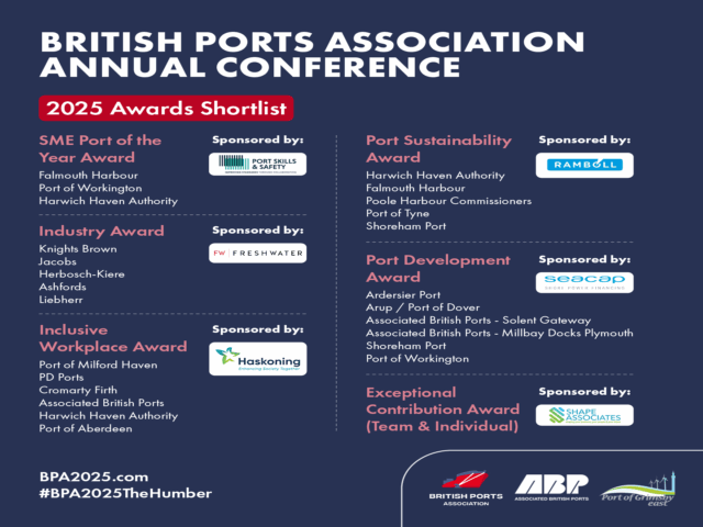 2025 British Ports Association Annual Awards Finalists Announced